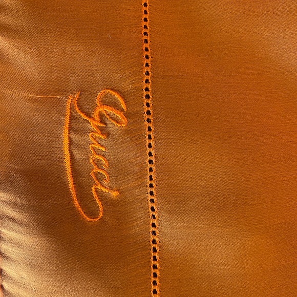 COPY - Authentic Gucci scarf 100% silk bright orange - Picture 8 of 9